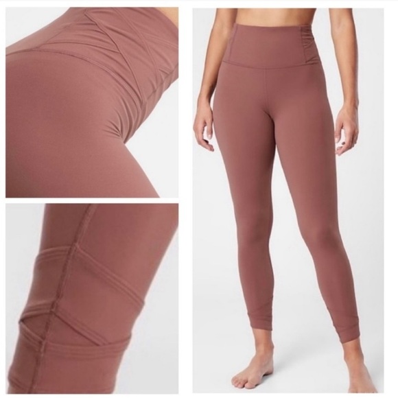 Athleta elation pirouette 7/8 tight, dusty mauve, M - Picture 5 of 11